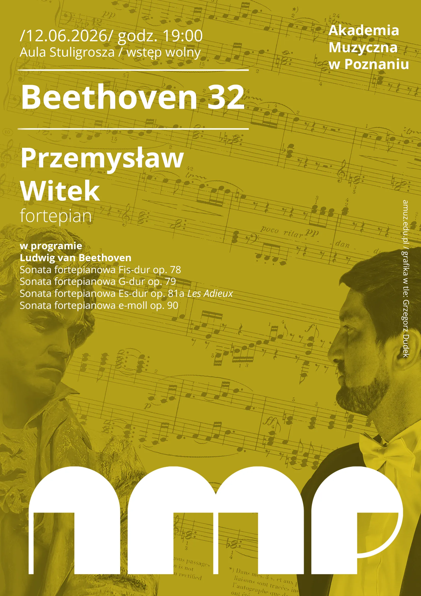 Plakat — Beethoven 32, recital 12 czerwca 2026